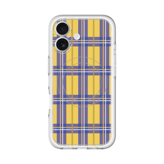 スリムプロテクションプレミアムケース with MagSafe［ Tartan Check - Yellow ］