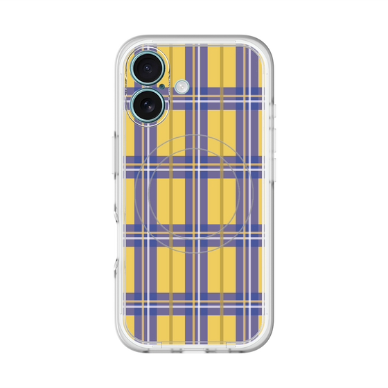 スリムプロテクションプレミアムケース with MagSafe［ Tartan Check - Yellow ］