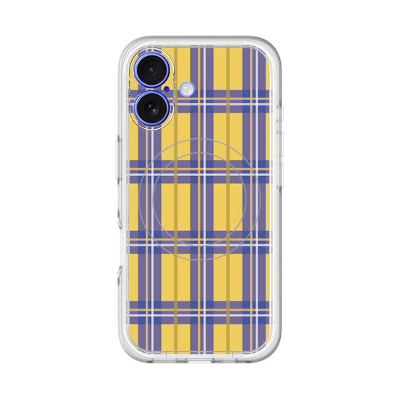 スリムプロテクションプレミアムケース with MagSafe［ Tartan Check - Yellow ］
