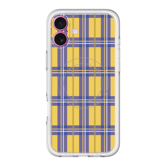 スリムプロテクションプレミアムケース with MagSafe［ Tartan Check - Yellow ］