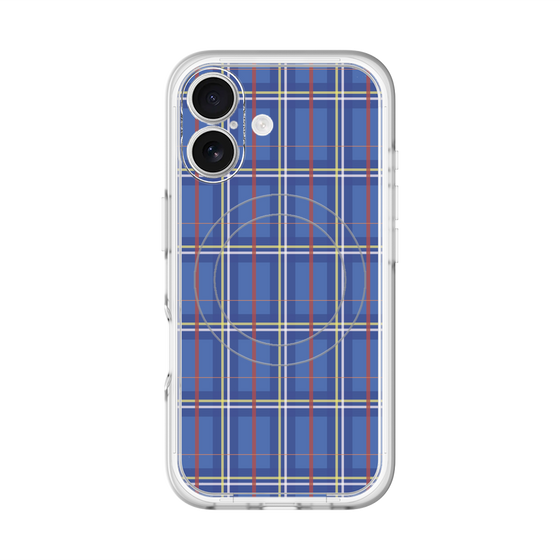 スリムプロテクションプレミアムケース with MagSafe［ Tartan Check - Blue ］