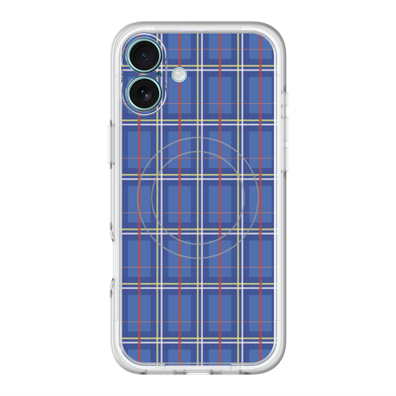 スリムプロテクションプレミアムケース with MagSafe［ Tartan Check - Blue ］