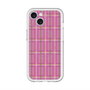 スリムプロテクションプレミアムケース with MagSafe［ Tartan Check - Pink ］
