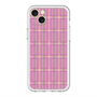 スリムプロテクションプレミアムケース with MagSafe［ Tartan Check - Pink ］