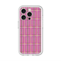 スリムプロテクションプレミアムケース with MagSafe［ Tartan Check - Pink ］