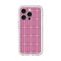 スリムプロテクションプレミアムケース with MagSafe［ Tartan Check - Pink ］