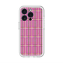 スリムプロテクションプレミアムケース with MagSafe［ Tartan Check - Pink ］