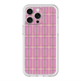 スリムプロテクションプレミアムケース with MagSafe［ Tartan Check - Pink ］