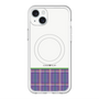 スリムプロテクションプレミアムケース with MagSafe［ CASEPLAY Tartan Check - Purple ］