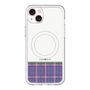 スリムプロテクションプレミアムケース with MagSafe［ CASEPLAY Tartan Check - Purple ］