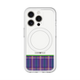 スリムプロテクションプレミアムケース with MagSafe［ CASEPLAY Tartan Check - Purple ］