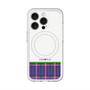 スリムプロテクションプレミアムケース with MagSafe［ CASEPLAY Tartan Check - Purple ］