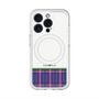 スリムプロテクションプレミアムケース with MagSafe［ CASEPLAY Tartan Check - Purple ］