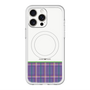 スリムプロテクションプレミアムケース with MagSafe［ CASEPLAY Tartan Check - Purple ］