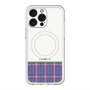 スリムプロテクションプレミアムケース with MagSafe［ CASEPLAY Tartan Check - Purple ］
