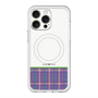 スリムプロテクションプレミアムケース with MagSafe［ CASEPLAY Tartan Check - Purple ］