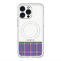 スリムプロテクションプレミアムケース with MagSafe［ CASEPLAY Tartan Check - Purple ］