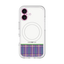 スリムプロテクションプレミアムケース with MagSafe［ CASEPLAY Tartan Check - Purple ］