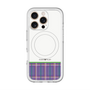 スリムプロテクションプレミアムケース with MagSafe［ CASEPLAY Tartan Check - Purple ］