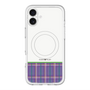 スリムプロテクションプレミアムケース with MagSafe［ CASEPLAY Tartan Check - Purple ］
