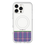 スリムプロテクションプレミアムケース with MagSafe［ CASEPLAY Tartan Check - Purple ］
