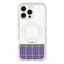 スリムプロテクションプレミアムケース with MagSafe［ CASEPLAY Tartan Check - Purple ］