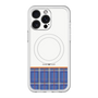 スリムプロテクションプレミアムケース with MagSafe［ CASEPLAY Tartan Check - Blue ］
