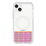 スリムプロテクションプレミアムケース with MagSafe［ CASEPLAY Tartan Check - Pink ］