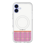 スリムプロテクションプレミアムケース with MagSafe［ CASEPLAY Tartan Check - Pink ］