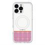 スリムプロテクションプレミアムケース with MagSafe［ CASEPLAY Tartan Check - Pink ］