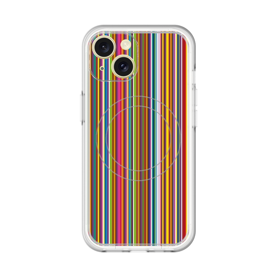 スリムプロテクションプレミアムケース with MagSafe［ Colorful Stripe ］