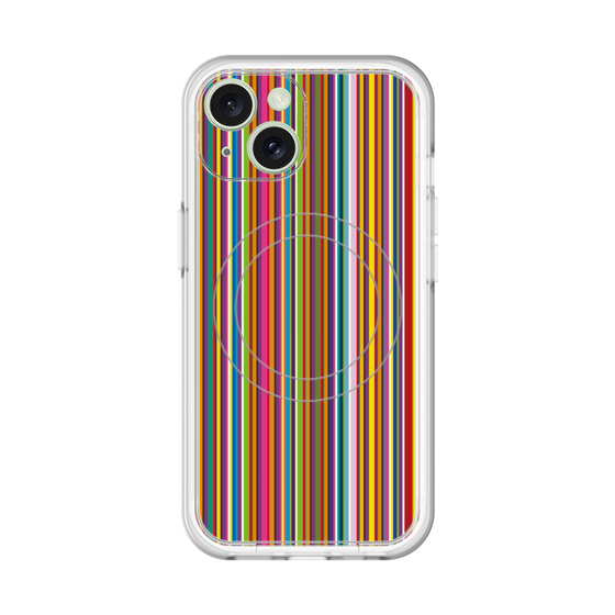 スリムプロテクションプレミアムケース with MagSafe［ Colorful Stripe ］