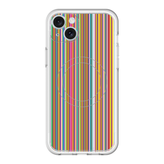 スリムプロテクションプレミアムケース with MagSafe［ Colorful Stripe ］