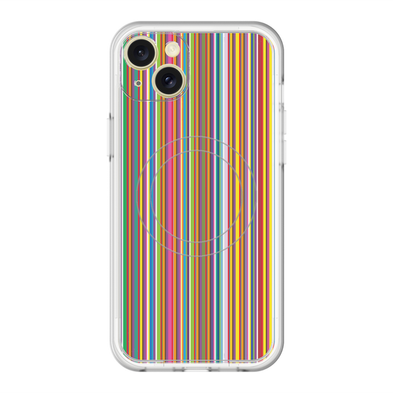 スリムプロテクションプレミアムケース with MagSafe［ Colorful Stripe ］