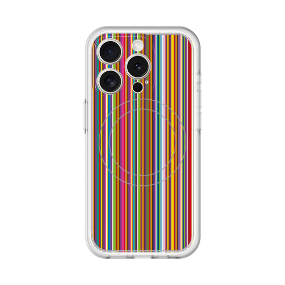 スリムプロテクションプレミアムケース with MagSafe［ Colorful Stripe ］