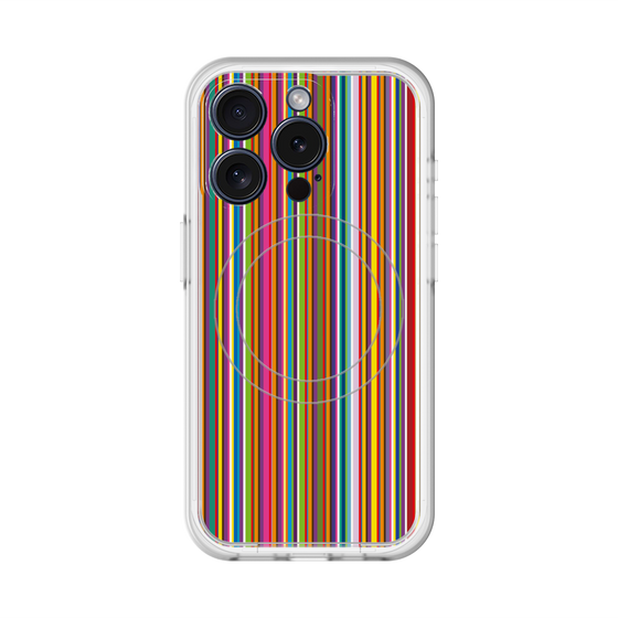 スリムプロテクションプレミアムケース with MagSafe［ Colorful Stripe ］
