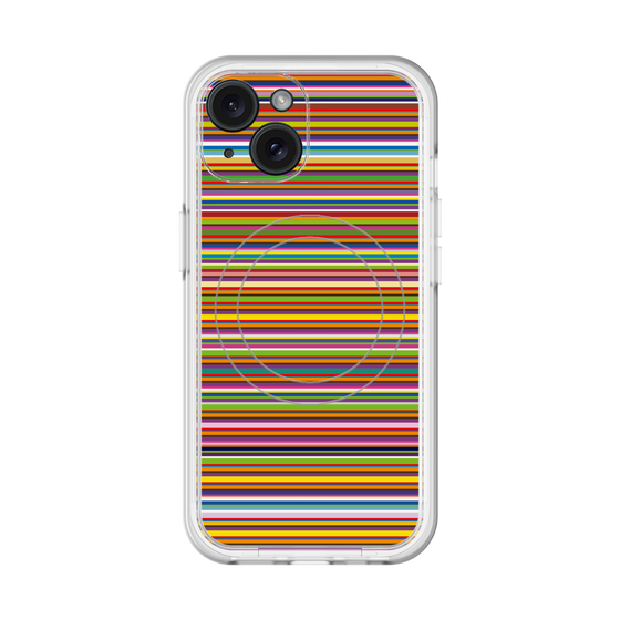 スリムプロテクションプレミアムケース with MagSafe［ Colorful Boader ］