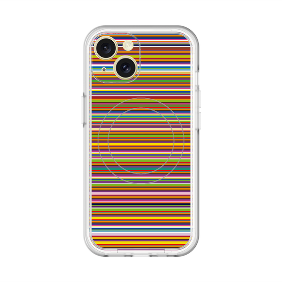 スリムプロテクションプレミアムケース with MagSafe［ Colorful Boader ］
