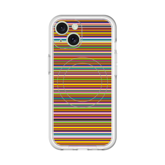 スリムプロテクションプレミアムケース with MagSafe［ Colorful Boader ］