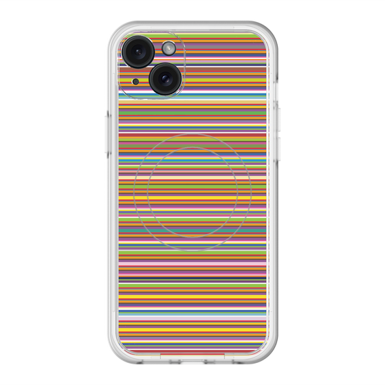 スリムプロテクションプレミアムケース with MagSafe［ Colorful Boader ］