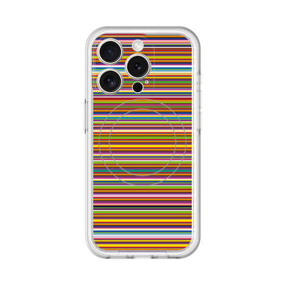 スリムプロテクションプレミアムケース with MagSafe［ Colorful Boader ］