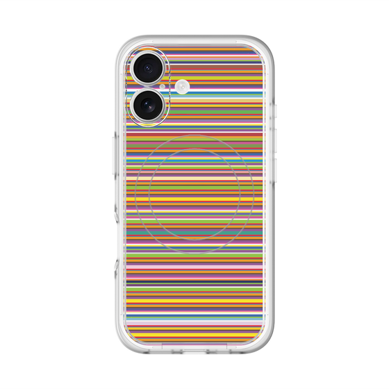 スリムプロテクションプレミアムケース with MagSafe［ Colorful Boader ］