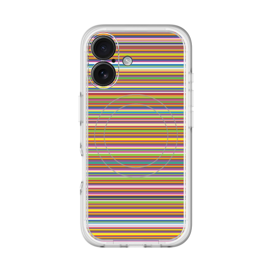 スリムプロテクションプレミアムケース with MagSafe［ Colorful Boader ］
