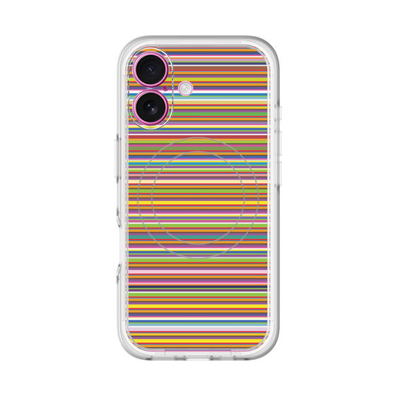 スリムプロテクションプレミアムケース with MagSafe［ Colorful Boader ］