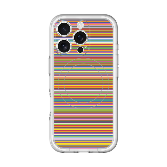 スリムプロテクションプレミアムケース with MagSafe［ Colorful Boader ］