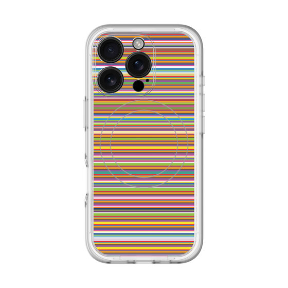 スリムプロテクションプレミアムケース with MagSafe［ Colorful Boader ］