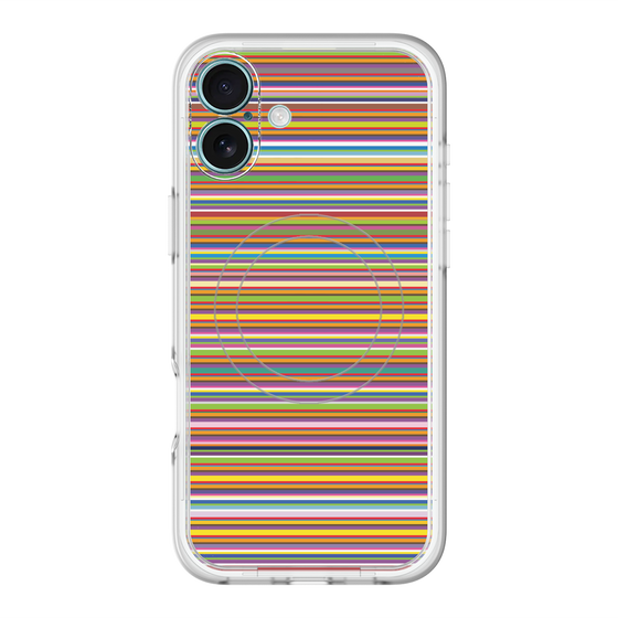 スリムプロテクションプレミアムケース with MagSafe［ Colorful Boader ］