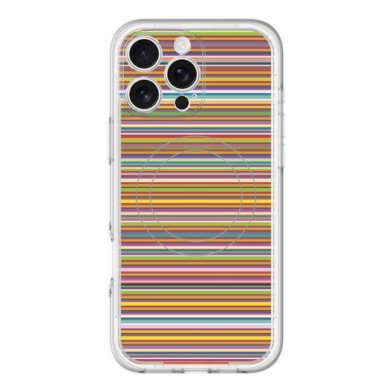 スリムプロテクションプレミアムケース with MagSafe［ Colorful Boader ］