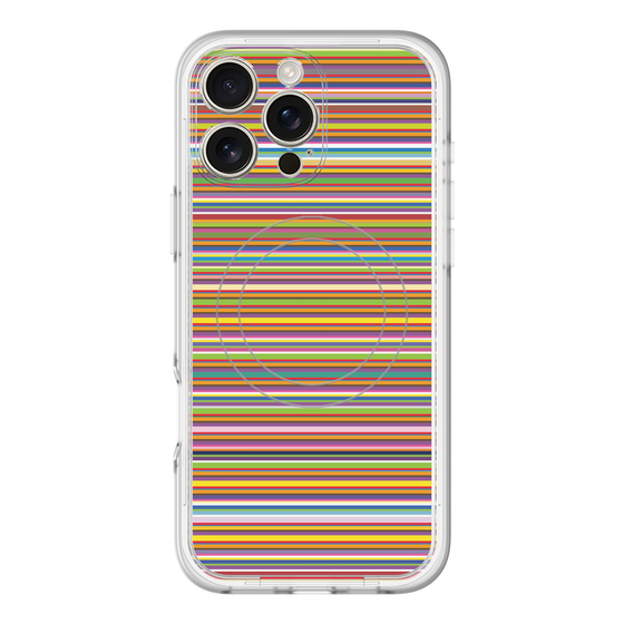 スリムプロテクションプレミアムケース with MagSafe［ Colorful Boader ］
