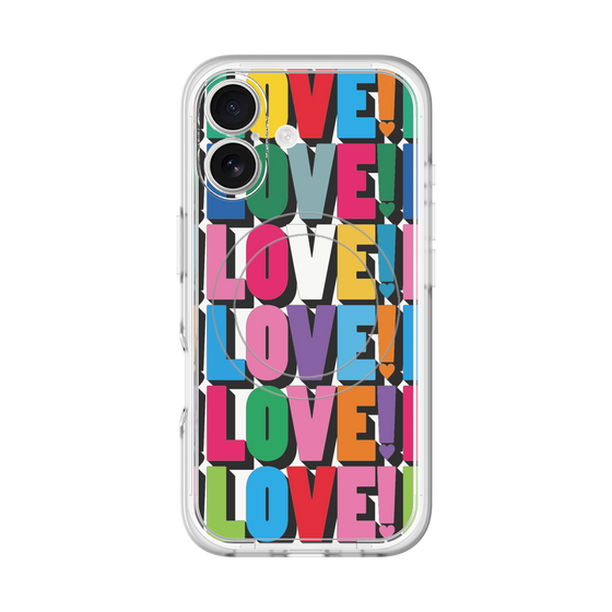 スリムプロテクションプレミアムケース with MagSafe［ LOVE!LOVE!LOVE! ］